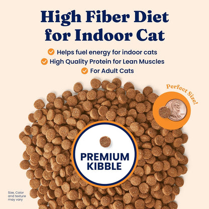 Solid Gold Indoor Dry Cat Food - Grain Free & Gluten Free - Salmon Cat Food Dry Kibble for Indoor Cats for Gut Health - Sensitive Stomach & Hairball Support for Adult Cats - 12LB